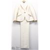Image 1 : (WOMENS) FRASCARA CREAM SATIN FINISH LADIES PANT SUIT