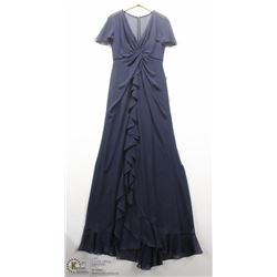 (WOMENS) FRASCARA SIZE 10 NAVY BLUE DEEP V NECK DRESS