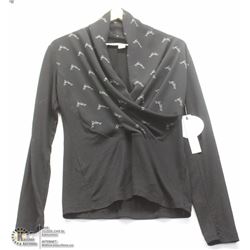 (WOMENS) MELISSA NEPTON BLACK TOP WITH SHEER WRAP ON BUST