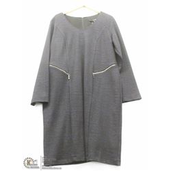 (WOMENS) DONNA DURA BLACK AND NAVY PRINT DRESS SIZE 40