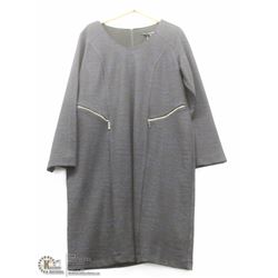 (WOMENS) DONNA DURA BLACK AND NAVY PRINT DRESS SIZE 42