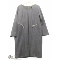 (WOMENS) DONNA DURA BLACK AND NAVY PRINT DRESS SIZE 46