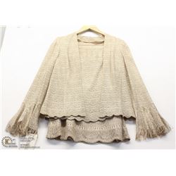 (WOMENS) DAMIANOU SIZE SMALL CINNAMON AND GOLD 3 PIECE