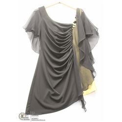 (WOMENS) ROMEO GIGLI BLACK AND YELLOW TOP APPROX. SIZE 8