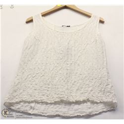 (WOMENS) GRIZAS WHITE LINEN SLEEVELESS TOP SIZE SMALL