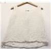 Image 1 : (WOMENS) GRIZAS WHITE LINEN SLEEVELESS TOP SIZE SMALL