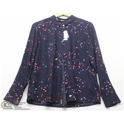 (WOMENS) SANDWICH NAVY PRINTER DRESS SHIRT SIZE 38