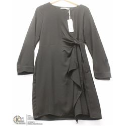 (WOMENS) AAIKO BLACK WRAP DRESS SIZE MEDIUM