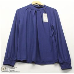 (WOMENS) DONNA DURA BLUE LONG SLEEVE TOP SIZE 36