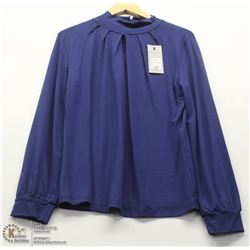 (WOMENS) DONNA DURA BLUE LONG SLEEVE TOP SIZE 38