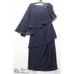 (WOMENS) FRASCARA NAVY SINGLE STRAP DRESS W/ SHEAR OVERTOP