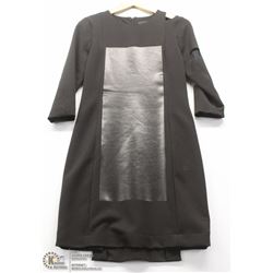 (WOMENS) ELISA CAVALETTI BLACK DRESS W/ FRONT PANEL ACCENT