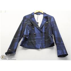 (WOMENS) DONNA DURA BLUE PATTERNED BLAZER SIZE 42