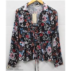 (WOMENS) GAUDI BLACK PRINTED TOP SIZE SMALL