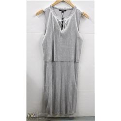 (WOMENS) COMMA SILVER SLEEVELESS DRESS SIZE 36
