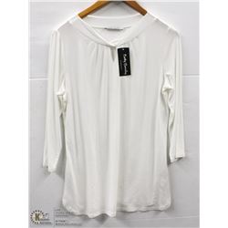 (WOMENS) BETTY BARDAY WHITE LONG SLEEVE TOP SIZE 8