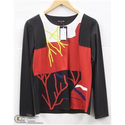 (WOMENS) ADVENTURES DES TOILES ABSTRACT PRINT TOP SIZE 38