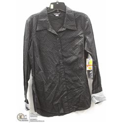 (WOMENS) VOLCOM BLACK TEXTURED POLKADOT TOP SIZE SMALL