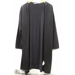 (WOMENS) RABE BLACK KNIT LONG CARDIGAN SIZE 46