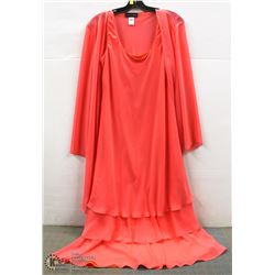 (WOMENS) FRASCARA PEACH SLEEVELESS DRESS WITH SHEAR OVERTOP