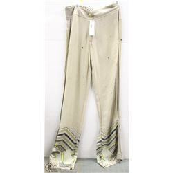 (WOMENS) ELISA CAVALETTI BEIGE LINEN PRINTED PANT