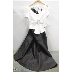 (WOMENS) DAYMOR BLACK SKIRT WHITE TOP EVENING GOWN WITH