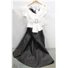 Image 1 : (WOMENS) DAYMOR BLACK SKIRT WHITE TOP EVENING GOWN WITH
