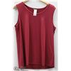 Image 1 : (WOMENS) DOLCEZZA RED SLEEVELESS TOP SIZE X LARGE