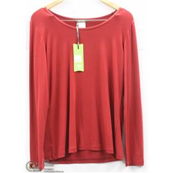 (WOMENS) DOLCEZZA RED LONG SLEEVE TOP SIZE MEDIUM