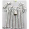 Image 1 : (WOMENS) COLUMBIA PASTEL STRIPED BOX NECK TOP SIZE SMALL
