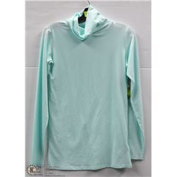 (WOMENS) COLUMBIA LONG SLEEVE AQUA TURTLENECK SIZE SMALL