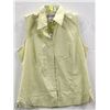 Image 1 : (WOMENS) COLUMBIA CHARTREUSE SLEEVELESS BUTTON UP TOP