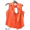 Image 1 : (WOMENS) COLUMBIA RED SLEEVELESS BUTTON UP TOP SIZE SMALL
