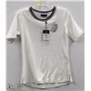 Image 1 : (WOMENS) THOMAS RABE WHITE T-SHIRT W/ SEQUIN BOTTLE DESIGN