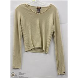 (WOMENS) DEX BEIGE LONG SLEEVE BELLY SHIRT SIZE MEDIUM