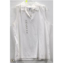 (WOMENS) COLUMBIA WHITE SLEEVELESS TOP SIZE MEDIUM