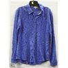 Image 1 : (WOMENS) VOLCOM BLUE LACE PATTERN LONG SLEEVE TOP