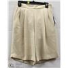Image 1 : (WOMENS) INGENUITY BEIGE PLEATED DRESS SHORTS SIZE 6