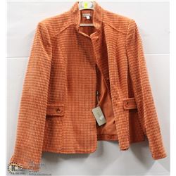(WOMENS) INGENUITY ORANGE TEXTURED BLAZER SIZE 10