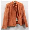 Image 1 : (WOMENS) INGENUITY ORANGE TEXTURED BLAZER SIZE 10