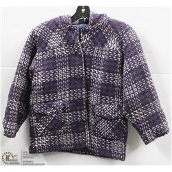 (WOMENS) LI'L CHICKS PURPLE KNITED COAT SIZE SMALL