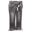 Image 1 : (WOMENS) CELLO BLACK JEAN WITH RHINESTONE ACCENT SIZE 3