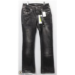 (WOMENS) CELLO BLACK JEAN WITH RHINESTONE ACCENT SIZE 3
