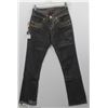 (WOMENS) BH JEANS BLACK AND GOLD THREAD JEAN SIZE 24