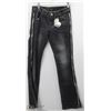 (WOMENS) PUUWAI BLACK JEAN WITH FULL LENGTH LEG ZIPPER