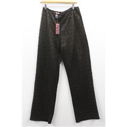 (WOMENS) MAC & JAC BLACK AND GOLD LACE DRESS PANT SIZE 8