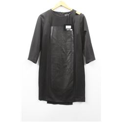 (WOMENS) ELISA CAVALETTI BLACK DRESS W/ FRONT PANEL ACCENT