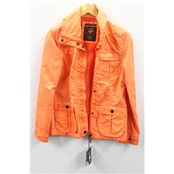 (WOMENS) NOIZE ORANGE ACID WASH JACKET SIZE SMALL