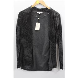 (WOMENS) SANDWICH BLACK AND GREY CARDIGAN SIZE SMALL