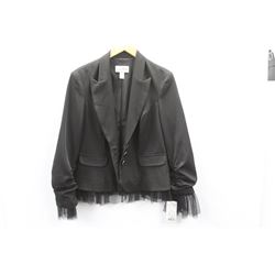 (WOMENS) JOSEPH RIBKOFF BLACK BLAZER WITH SHEAR CUFF AND